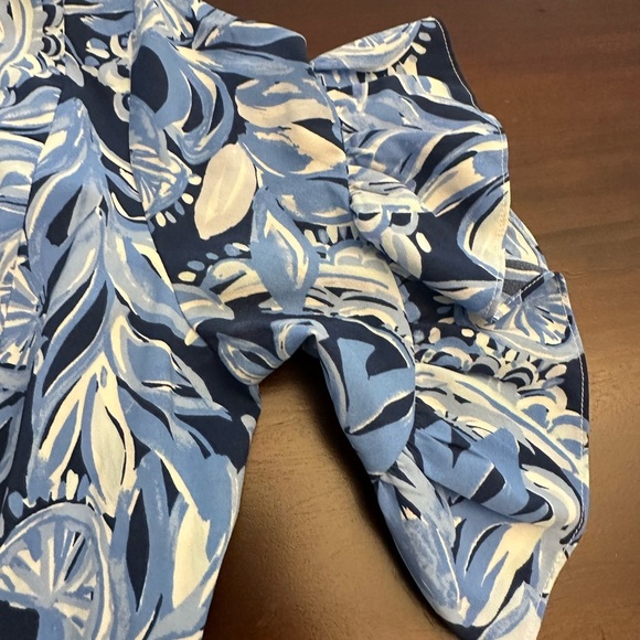 Lilly Pulitzer Darlah Stretch Faux Wrap Ruffle Dress You're the Zest (D9) - Picture 4 of 7